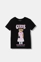 Guess t-shirt dziecięcy z elastanem czarny J6RI10.K6YW4.PPY2