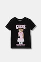 Guess t-shirt dziecięcy z elastanem czarny J6RI10.K6YW4.PPY2