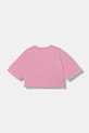 Guess t-shirt bawełniany dziecięcy J6RI11.KCNQ4.PPY2 różowy SS26