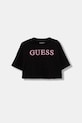 Guess t-shirt bawełniany dziecięcy bawełna czarny J6RI11.KCNQ4.PPY2