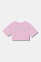 Guess t-shirt bawełniany dziecięcy bawełna różowy J6RI13.K8HM4.PPY2