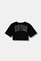 Guess t-shirt bawełniany dziecięcy bawełna czarny J6RI13.K8HM4.PPY2