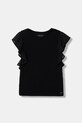 Guess t-shirt dziecięcy z elastanem czarny J6RI14.K6YW4.PPY2