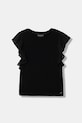 Guess t-shirt dziecięcy z elastanem czarny J6RI14.K6YW4.PPY2