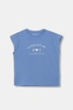 Guess t-shirt dziecięcy z elastanem niebieski J6RI20.K6YW4.PPY2