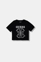Guess t-shirt bawełniany dziecięcy nadruk czarny J6RI22.K8HM4.PPY2