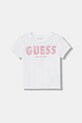 Guess t-shirt dziecięcy aplikacja biały J6RI24.K6YW4.PPY2