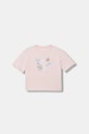 Guess t-shirt dziecięcy z elastanem różowy J6RI32.K6YW4.PPY2