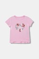 Guess t-shirt dziecięcy z elastanem różowy K6RI02.K6YW4.PPY2
