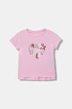 Guess t-shirt dziecięcy z elastanem różowy K6RI02.K6YW4.PPY2