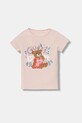 Guess t-shirt dziecięcy z elastanem różowy K6RI03.K6YW4.PPY2