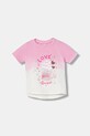 Guess t-shirt dziecięcy z elastanem różowy K6RI07.K6YW4.PPY2