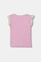 Guess t-shirt dziecięcy K6RI12.KCU20.PPY2 różowy SS26