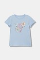 Guess t-shirt dziecięcy z elastanem niebieski K6RI21.K6YW4.PPY2