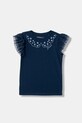 Guess t-shirt dziecięcy aplikacja granatowy K6RI25.K6YW4.PPY2