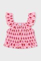 Mayoral top bawełniany dziecięcy wzorzyste różowy 3028.6H.Mini.PPY2