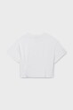 Mayoral t-shirt bawełniany dziecięcy 6004.8B.Junior.PPY2 biały SS26