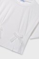 Dziewczynka Mayoral t-shirt bawełniany dziecięcy 6004.8B.Junior.PPY2 biały