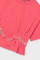 Mayoral t-shirt bawełniany dziecięcy różowy 6004.8B.Junior.PPY2