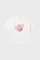 Mayoral t-shirt bawełniany dziecięcy 6005.8C.Junior.PPY2 biały SS26