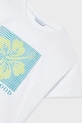 Mayoral t-shirt bawełniany dziecięcy biały 6009.8F.Junior.PPY2