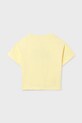 Dziewczynka Mayoral t-shirt bawełniany dziecięcy 6009.8F.Junior.PPY2 żółty
