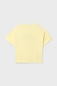 Dziewczynka Mayoral t-shirt bawełniany dziecięcy 6009.8F.Junior.PPY2 żółty
