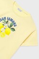 Mayoral t-shirt bawełniany dziecięcy żółty 6009.8F.Junior.PPY2