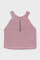Mayoral top bawełniany dziecięcy 6025.8F.Junior.PPY2 różowy SS26