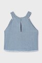 Fete Mayoral top din bumbac pentru copii 6025.8F.Junior.PPY2 albastru