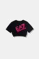 EA7 Emporio Armani t-shirt dziecięcy bawełniany 7G000203.AF12503 czarny SS26
