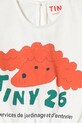 Tinycottons t-shirt bawełniany dziecięcy RED DOG GRAPHIC TOP biały SS26.051