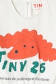 Tinycottons t-shirt bawełniany dziecięcy RED DOG GRAPHIC TOP biały SS26.051