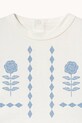 Deklice Tinycottons kratka majica za dojenčke bombažna FLOWER PATTERN GRAPHIC BABY TEE SS26.070 bela