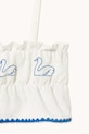 Tinycottons top z dodatkiem lnu dziecięcy SWANS BOWS LINEN TOP biały SS26.230