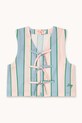 Tinycottons koszula bawełniana dziecięca RETRO STRIPES BOWS VEST SS26.278 niebieski SS26