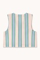 Dziewczynka Tinycottons koszula bawełniana dziecięca RETRO STRIPES BOWS VEST SS26.278 niebieski