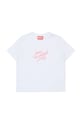 Diesel t-shirt bawełniany dziecięcy TRIPIT T-SHIRT nadruk biały J02597.0GRAI