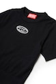 Dziewczynka Diesel t-shirt bawełniany dziecięcy KMARIGA KNITWEAR J02654.RLAXU czarny