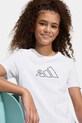 adidas t-shirt bawełniany dziecięcy KA2983 biały