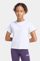 adidas T-shirt per bambini con cotone bianco KB6896