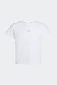 adidas T-shirt per bambini con cotone KB6896 bianco SS26
