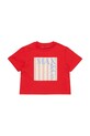 Παιδικό βαμβακερό μπλουζάκι MAX&Co. MAXT31F T-SHIRT στάμπα κόκκινο MX0287.MX057