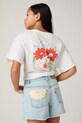 Levi's t-shirt dziecięcy LEVIS FLORAL OVERSIZED TEE pozostałe biały 4EP700