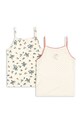 Konges Sløjd top dziecięcy MIMMI MODAL STRAP TOPS 2-pack wzorzyste beżowy KS104598.PPY2