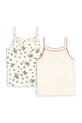 Konges Sløjd top dziecięcy MIMMI MODAL STRAP TOPS 2-pack KS104598.PPY2 beżowy SS26