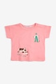 Pamučna majica kratkih rukava za bebe Bobo Choses Farm Adventure 126AB010 roza SS26