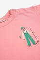 Dziewczynka Bobo Choses t-shirt bawełniany niemowlęcy Farm Adventure 126AB010 różowy