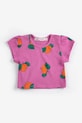 Majica kratkih rukava za bebe Bobo Choses Tangerine s elastinom roza 126AB022