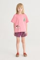 Dječja pamučna majica kratkih rukava Bobo Choses Farm Adventure 126AC004 roza
